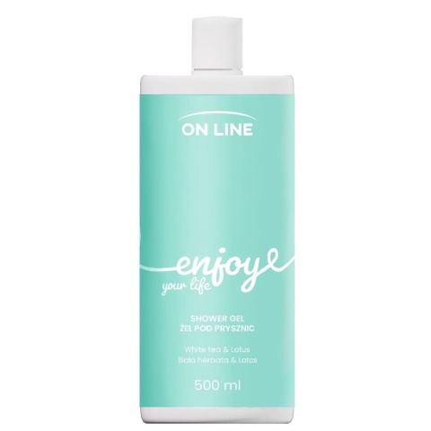 ON LINE Emocje Żel pod prysznic Enjoy - biała herbata i lotos, 500 ml