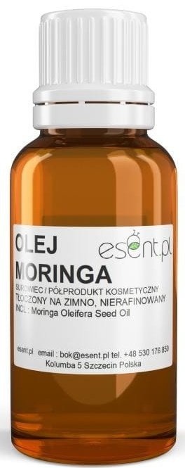 Olej Moringa Nierafinowany, Tłoczony na Zimno, 20 ml