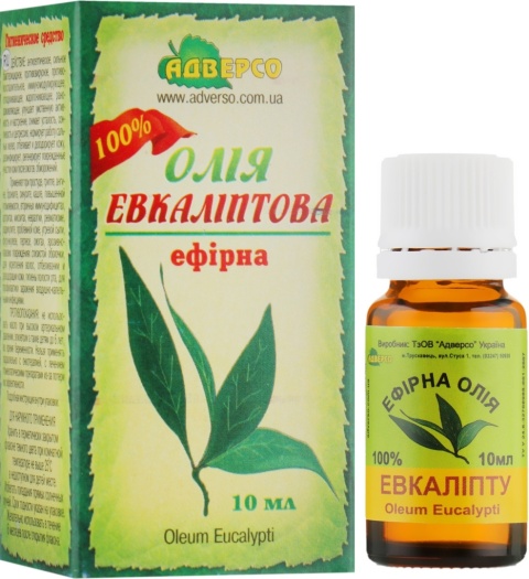Olejek Eukaliptusowy, 100% Naturalny, Adverso, 10 ml