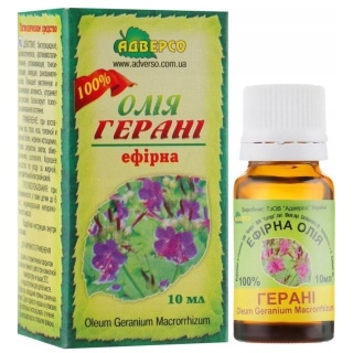 Olejek Geraniowy, Pelargoniowy, 100% Naturalny, Adverso, 10 ml