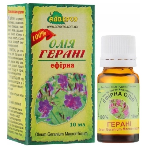 Olejek Geraniowy, Pelargoniowy, 100% Naturalny, Adverso, 10 ml