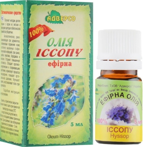 Olejek Eteryczny Hyzopowy (Hyzop), Adverso, 5 ml