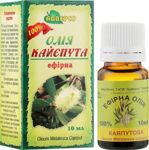 Olejek Kajeputowy (Kajeput), 100% Naturalny, Adverso, 10 ml