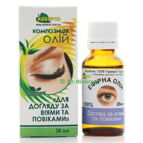 Olejek Kosmetyczny do Pielęgnacji Powiek i Rzęs, 100% Naturalny, Adverso
