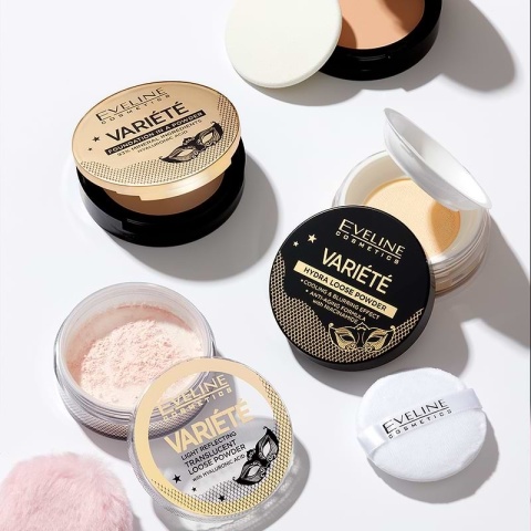 Puder sypki Translucent z kwasem hialuronowym Eveline Variete