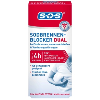 SOS Sodbrennen-Blocker Dual - Tabletki do Żucia na Zgagę i Refluks