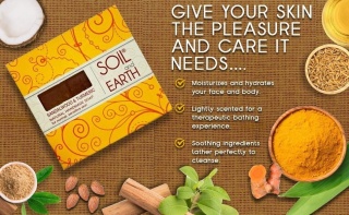 Sandałowiec i Kurkuma Naturalne Mydło, Soil & Earth, 125g