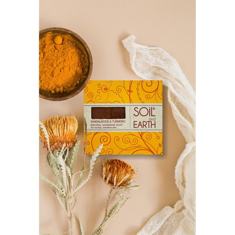 Sandałowiec i Kurkuma Naturalne Mydło, Soil & Earth, 125g