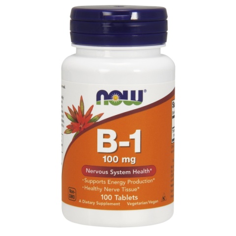 Witamina B1 - Vitamin B-1 Thiamine, Now Foods, 100 tabletek