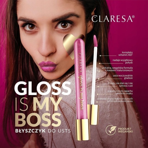 Błyszczyk do ust, Claresa Gloss is my Boss - 01 Bossy