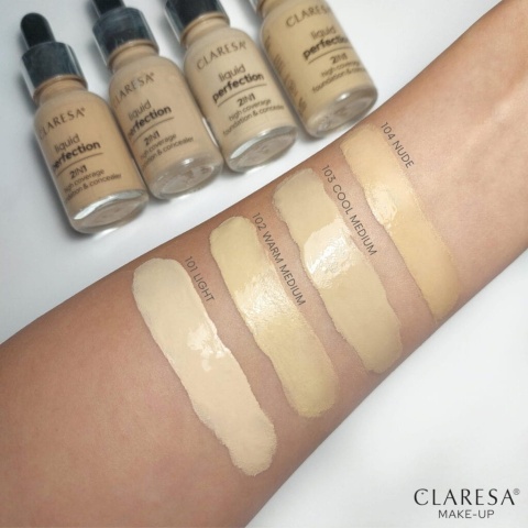 Claresa Liquid Perfection Korektor Podkład 2w1 - 101 LIGHT