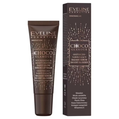 EVELINE Choco Glamour Odżywczo-Nawilżający Balsam-Serum do ust na dzień