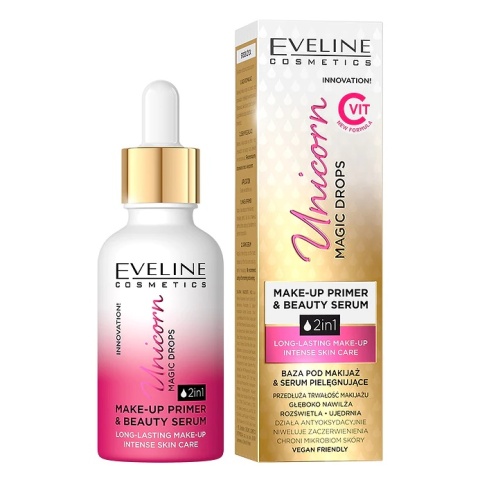 Eveline Unicorn Magic Drops Baza-Serum pielęgnujące pod makijaż 2w1
