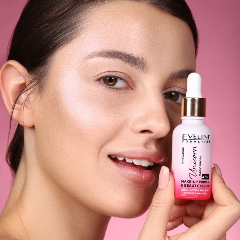 Eveline Unicorn Magic Drops Baza-Serum pielęgnujące pod makijaż 2w1