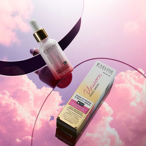 Eveline Unicorn Magic Drops Baza-Serum pielęgnujące pod makijaż 2w1