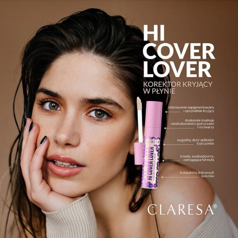 Korektor Kryjący w Płynie HI COVER LOVER Claresa, 22 Fair