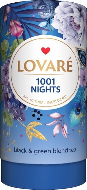 Mieszanka Czarnej i Zielonej Herbaty z Owocami i Płatkami Kwiatów Lovare 1001 Night, 80g