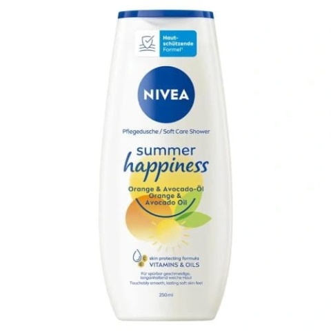 NIVEA Care Shower Żel pod prysznic Summer Happiness Orange & Avocado - edycja limitowana 250 ml
