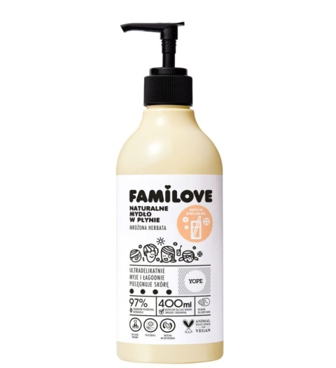 Naturalne mydło w płynie Mrożona Herbata, Yope Familove, 400ml