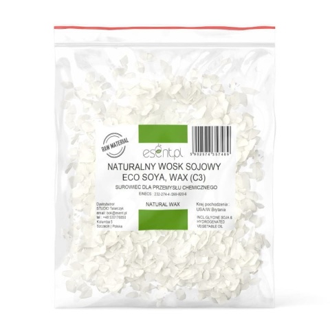 Naturalny Wosk Sojowy, ECO SOYA, WAX, Esent, 500g