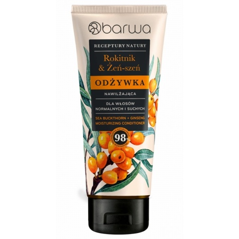 Odżywka nawilżająca do włosów normalnych i suchych Rokitnik & Żeń-szeń, BARWA, 200ml