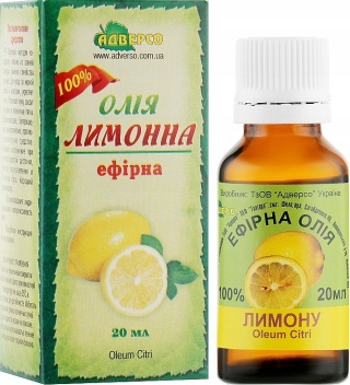 Olejek Cytrynowy, 100% Naturalny, Adverso, 20ml