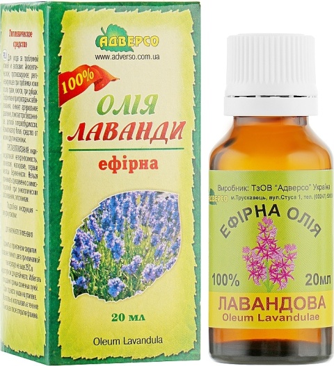 Olejek Lawendowy, 100% Naturalny, Adverso, 20ml