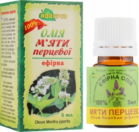 Olejek Miętowy, 100 % Naturalny, Adverso, 5ml