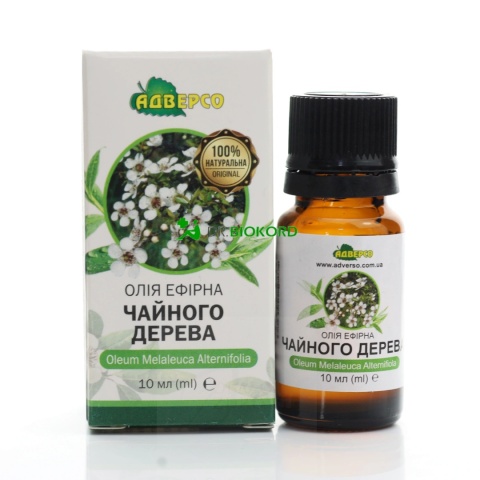 Olejek z Drzewa Herbacianego, 100% Naturalny, Adverso, 10ml