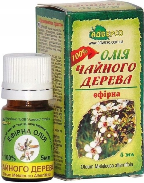 Olejek z Drzewa Herbacianego, 100% Naturalny, Adverso, 5ml