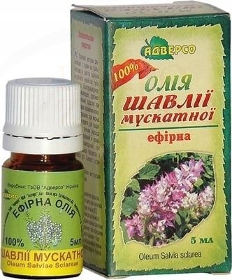 Olejek z Szałwii Muszkatołowej, 100% Naturalny, Adverso, 5ml