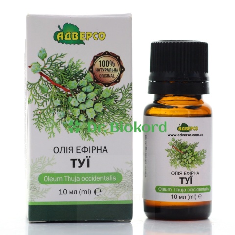 Olejek z Żywotniku, Tujowy, 100% Naturalny, Adverso, 10ml