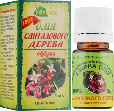 Olejek Sandałowy, 100% Naturalny, Adverso, 5ml