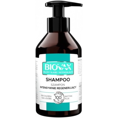 Szampon intensywnie regenerujący - włosy słabe i wypadające, L'BIOTICA Biovax, 200ml