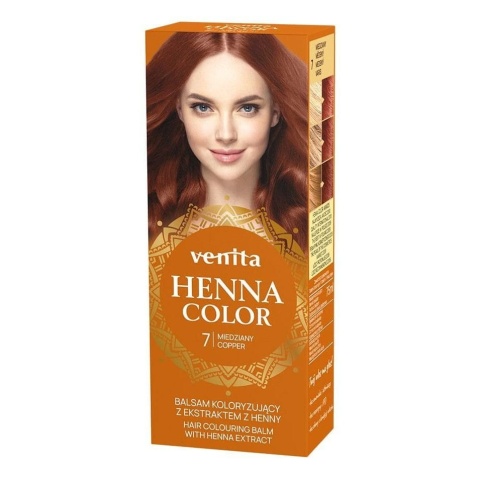 Venita Henna Color balsam koloryzujący z ekstraktem z henny 7 Miedziany 75 ml