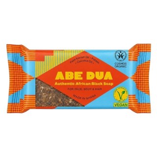 ABE DUA Autentyczne afrykańskie czarne mydło z olejem kokosowym, wegańskie, 100g