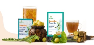 Ajurwedyjska herbata ziołowa z amla i guduchi Swastha Amurtha, Link Natural, 7 saszetek