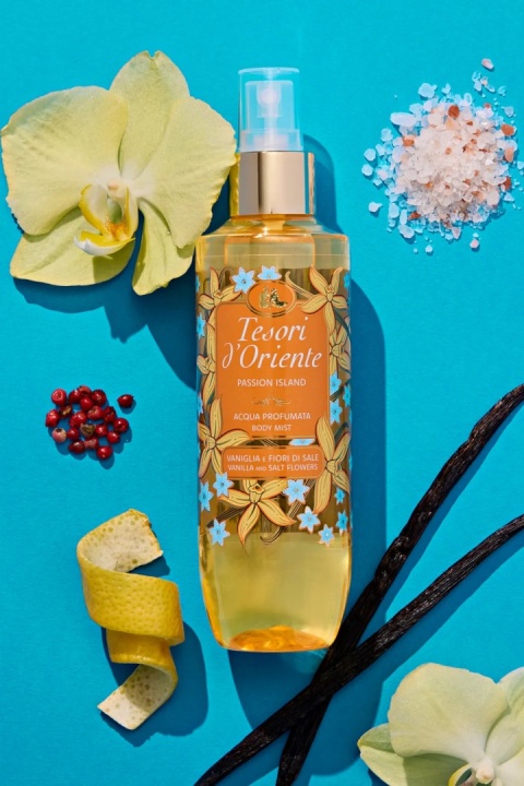 Aromatyczna Mgiełka do Ciała Passion Island Vanilla & Salt Flowers, Tesori d'Oriente, 200ml