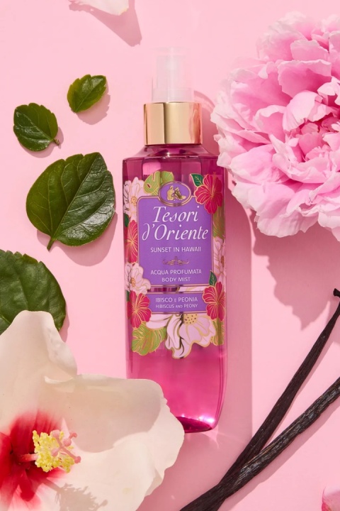 Aromatyczna Mgiełka do Ciała Sunset in Hawaii Hibiscus & Peony, Tesori d'Oriente, 200ml