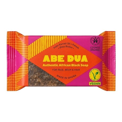 Autentyczne afrykańskie czarne mydło z Ghany, wegańskie, MASŁO SHEA, ABE DUA, 100g