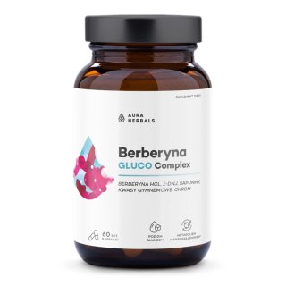 Berberyna Gluco Complex - Wsparcie Prawidłowego Poziomu Glukozy i Metabolizmu, Aura Herbals, 60 Kapsułek