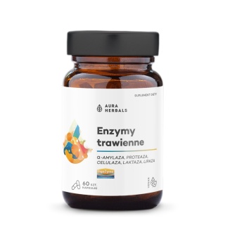 Enzymy trawienne DigeZyme Aura Herbals, 60 kapsułek