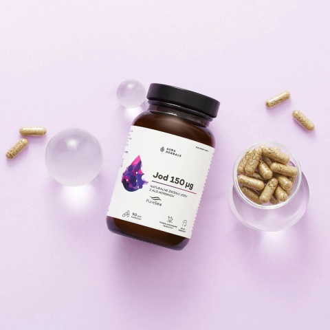 Jod 150 μg, PureSea, Aura Herbals, 90 kapsułek