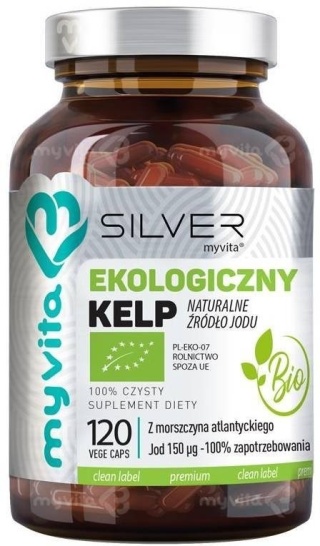 Kelp BIO 100% SILVER PURE, MyVita, 120 kapsułek