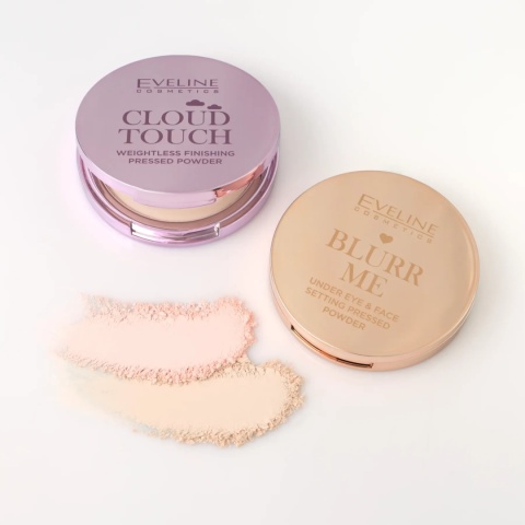 Lekki Puder Prasowany Wykończeniowy do Twarzy, Eveline Cosmetics Cloud Touch, 7g