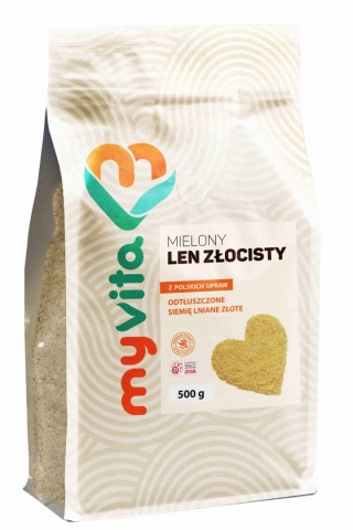 Len Złocisty Mielony, Myvita, 500g