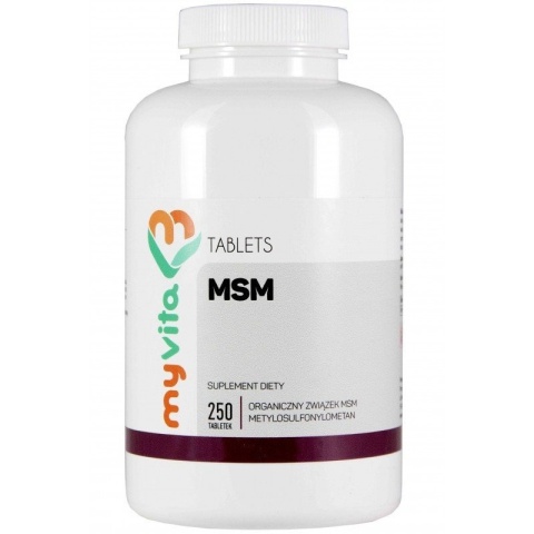MSM Metylosulfonylometan, Siarka MyVita, 250 tabletek