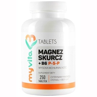Magnez Skurcz + Witamina B6 P-5-P, MyVita, 250 tabletek