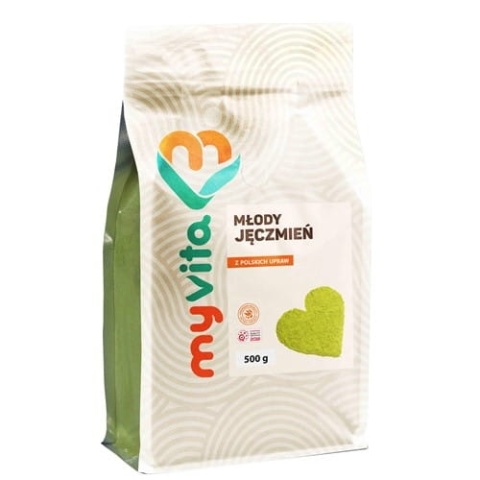 Młody Jęczmień BIO Sproszkowana Trawa, Myvita, 500g