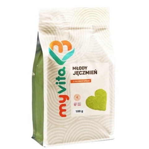 Młody Jęczmień BIO Sproszkowana Trawa, Myvita, 100g